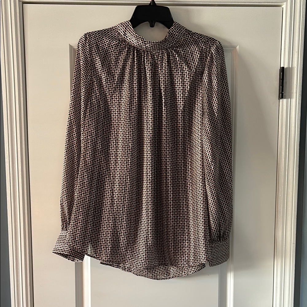 H&M Black and White Checkered Blouse
